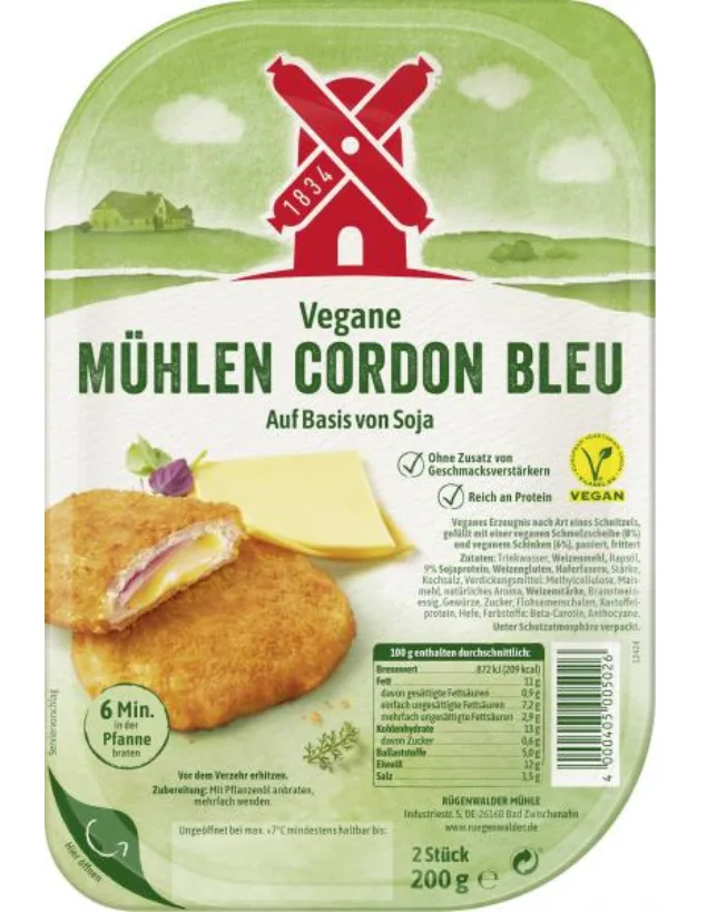 Rügenwalder Mühle - Vegane Mühlen Cordon Bleu