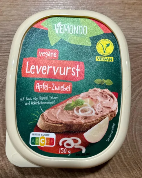 Vemondo - vegane Levervurst Apfel-Zwiebel